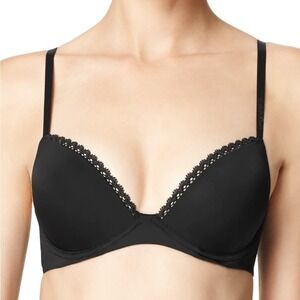 nwt Calvin Klein Seductive Comfort Customized Lift Demi Bra in Black 32DDD